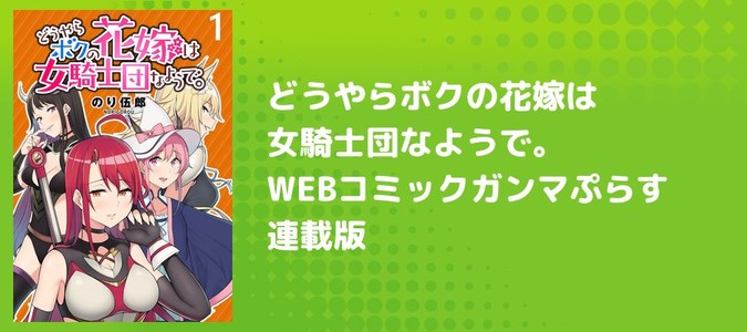 どうやらボクの花嫁は女騎士団なようで。 WEBコミックガンマぷらす連載