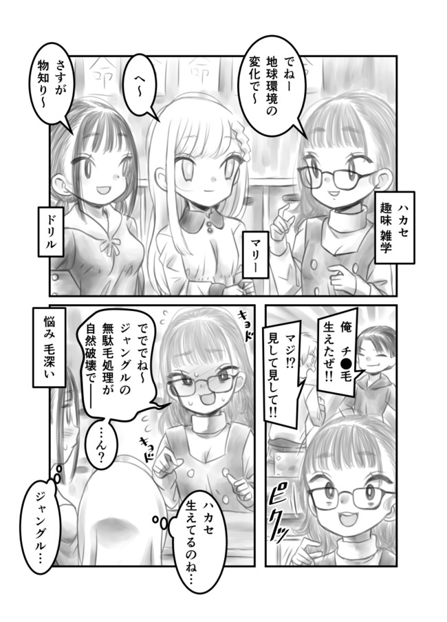 小学生が話をする話 小学生が毛の話をする話 エイブル ニコニコ漫画