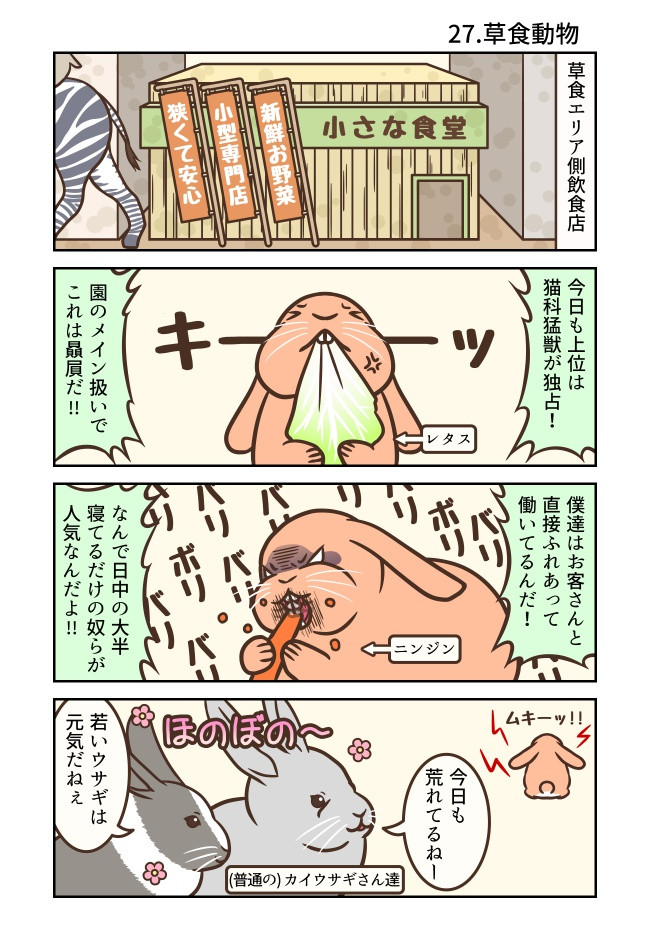 動物園の下の動物街 27 草食動物 笹茶々 ニコニコ漫画