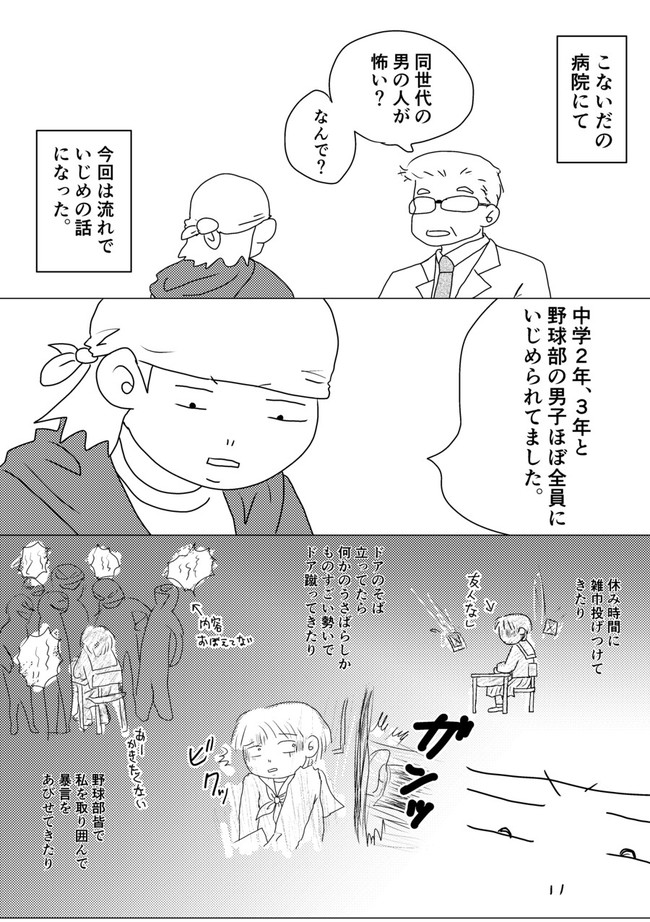 はんぺんの4コマ日記 病院 いじめ はんぺん ニコニコ漫画