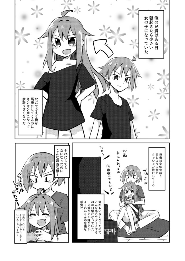 ツイッターにあげた短編漫画 Tsメスガキ兄貴の親友君に嫉妬する弟の漫画 さね野郎 ニコニコ漫画