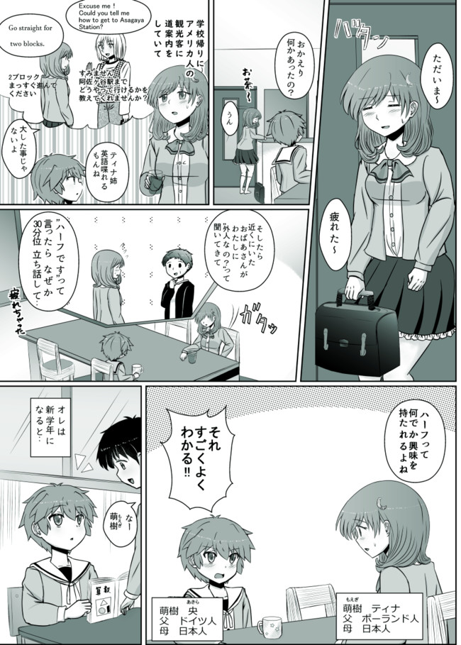 ほっこりお姉さん と ツンデレ弟 第14話 ハーフあるある もゆ 萌癒 ニコニコ漫画