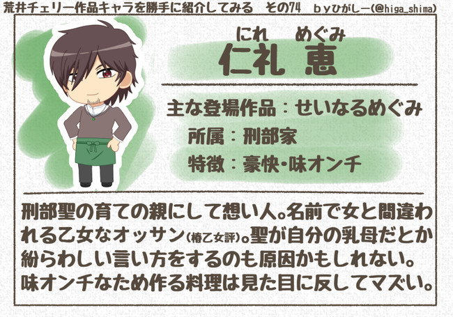 荒井チェリー作品キャラを勝手に紹介してみる 074 仁礼 恵 ひがしー ニコニコ漫画