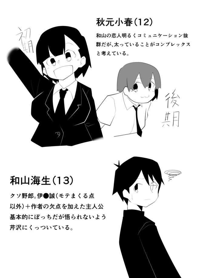 僕と秋元さん 登場人物紹介（メイン編） / 高台県一 ニコニコ静画 (マンガ)