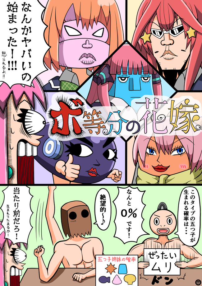 ボーボボパロディ漫画集 五等分の花嫁パロディ 森缶 ニコニコ漫画