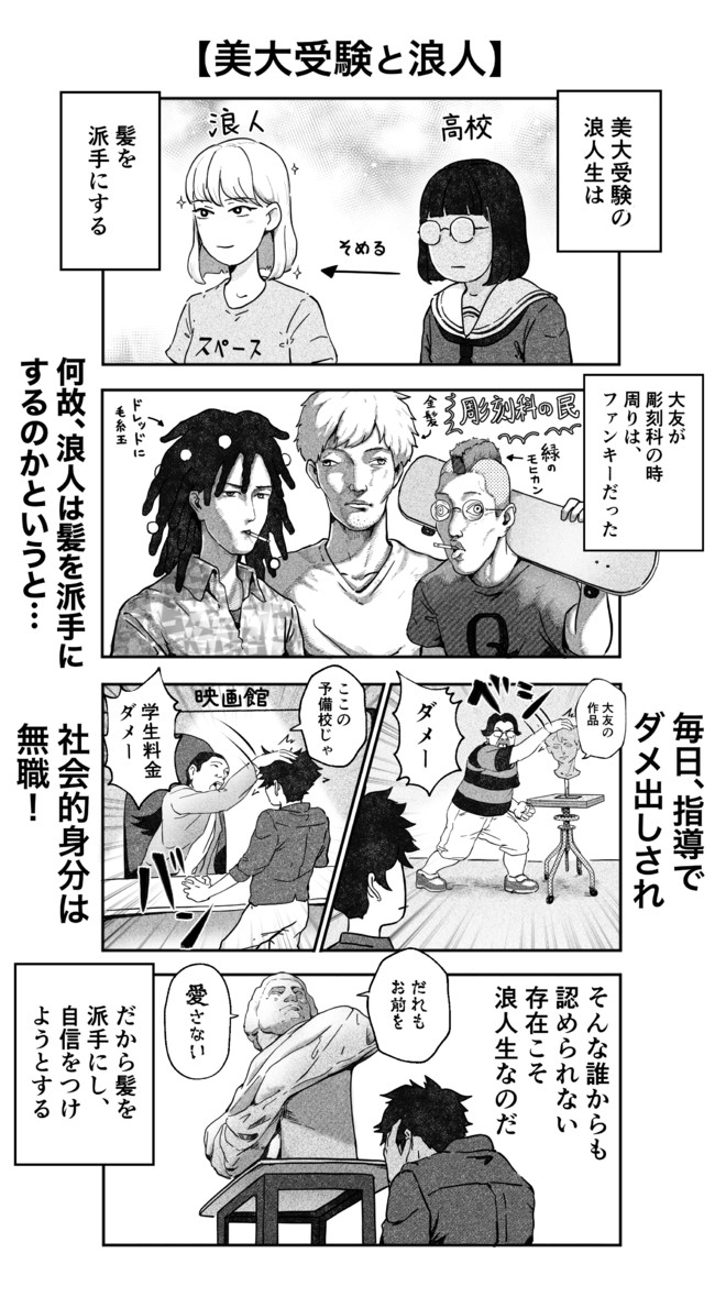 君と胸鎖乳突筋 美大受験と浪人 大友しゅうま ニコニコ漫画