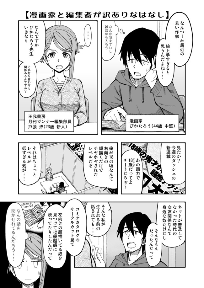 持ち込みに来た漫画家が父親だった件 ワケありな二人 すたひろ ニコニコ漫画