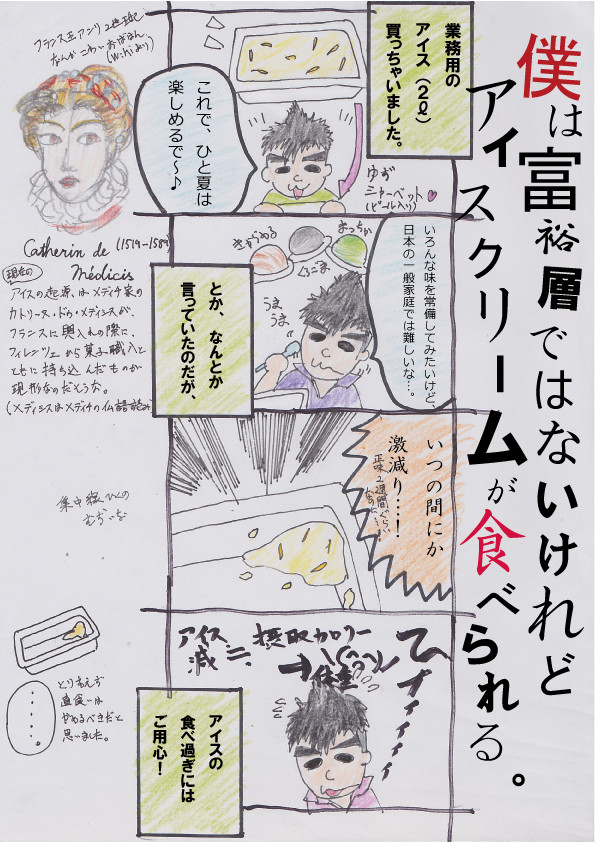 ゲイ漫画 とはずがたり 四コマ 僕は富裕層ではないけれどアイスクリームが食べられる Ryo3 ニコニコ漫画