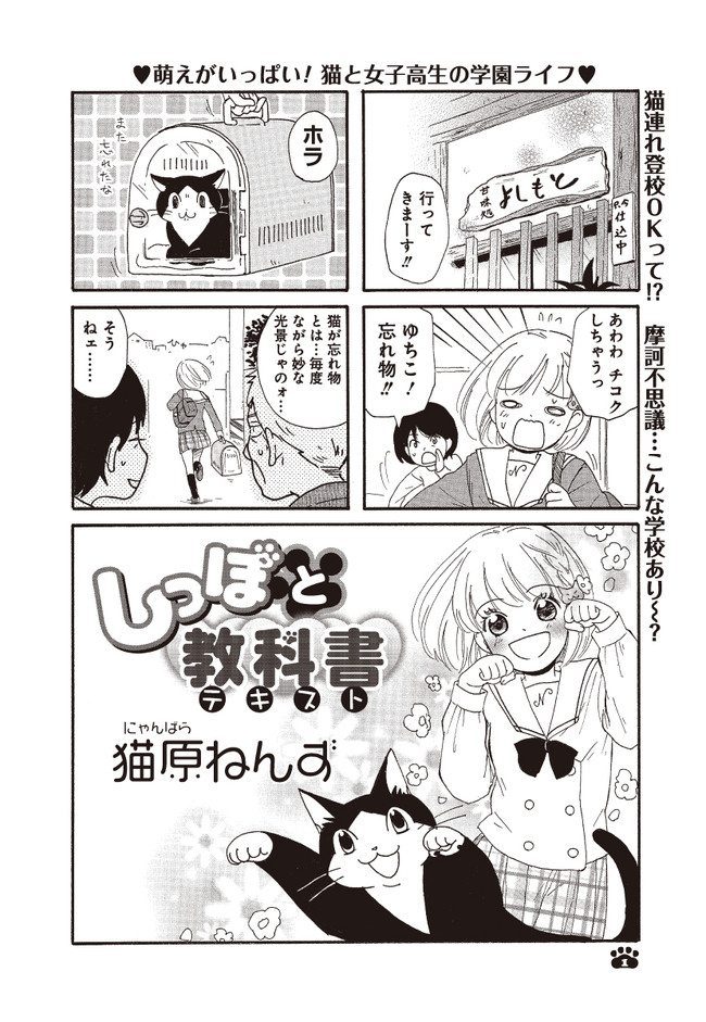 しっぽと教科書 第1回 猫原ねんず ニコニコ漫画