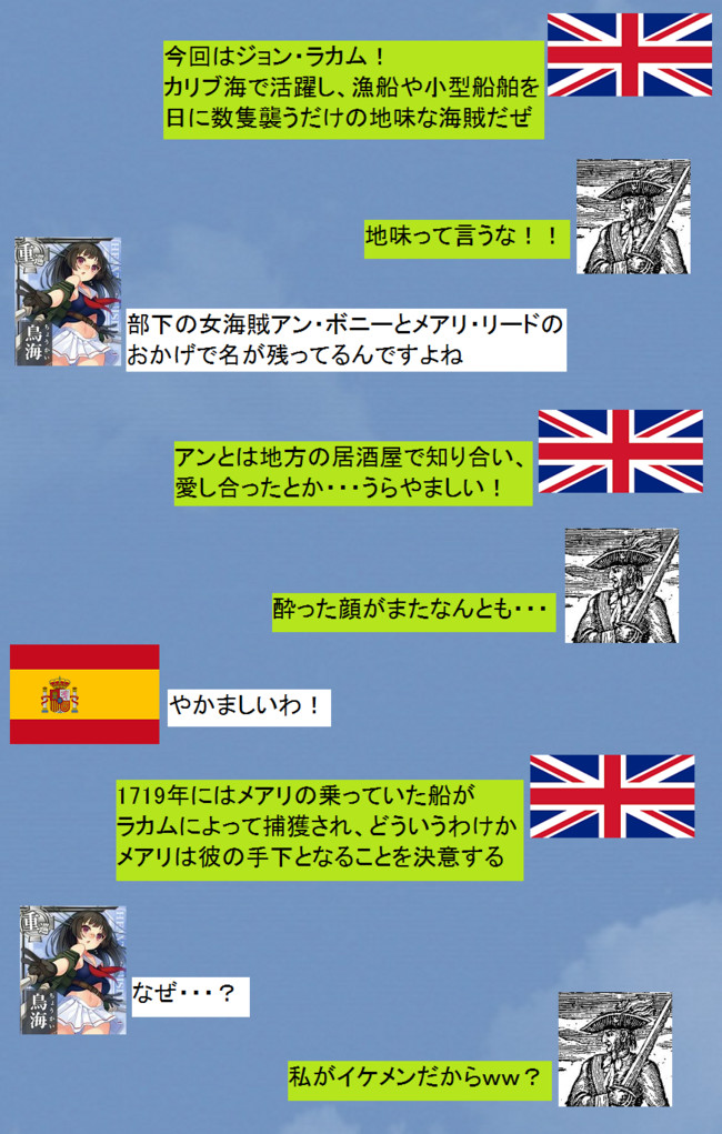 リアルチート野郎 Line風 パート２ 第7話 ラブコメ パイレーツ ジョン ラカム Sha ニコニコ漫画
