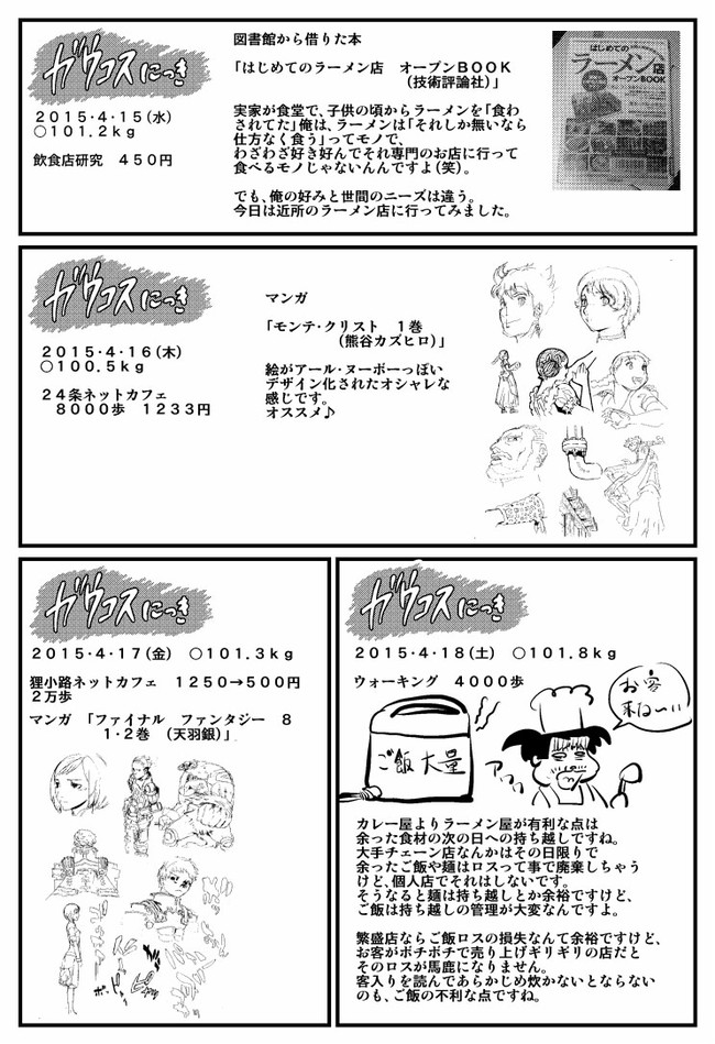 ガウコス絵日記４ ６５９ カモンエギ ニコニコ漫画