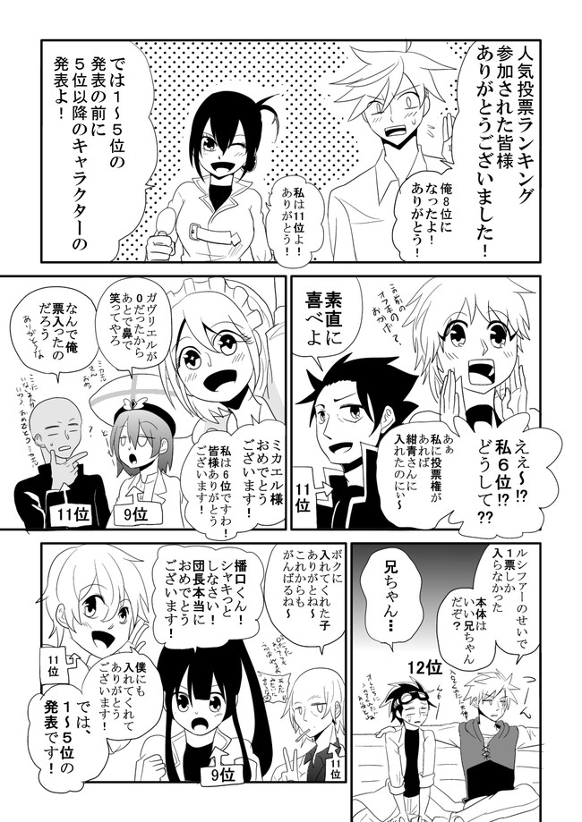 魔ホウプロダクション キャラコン結果発表 なつ すぐる ニコニコ漫画