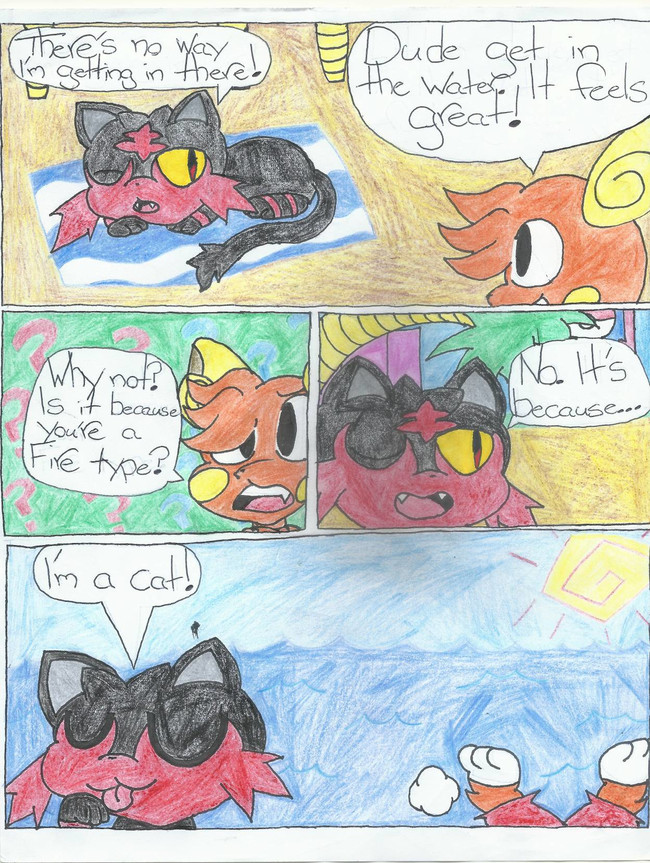 ポケット モンスター 4コマ ピカチュウ ブラッキー ニャビー弱点 Litten S Weakness Pikadenne ニコニコ漫画