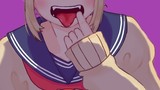 お団子ボサボサ女の子。