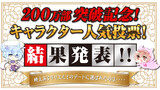 第2回キャラクター人気投票結果発表！！