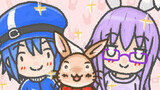 うさだんだんの大冒険！(うさぎの絵本風４コマ)