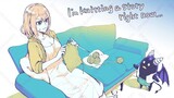 半月は夜明けに色づく